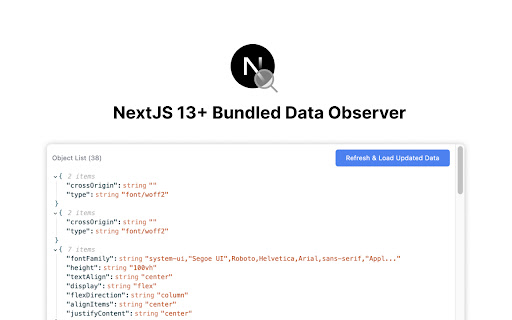 NextJS 13+ App Router Bundled Data Observer