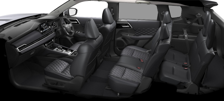 The luxurious Outlander cabin offers seating for seven.