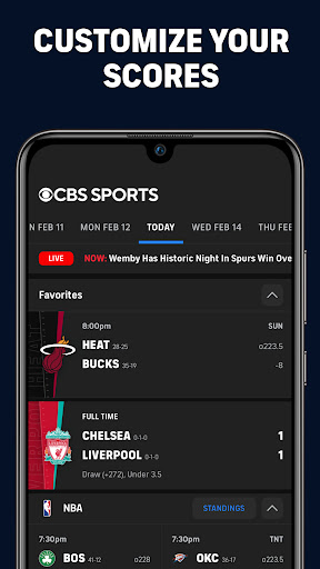 Screenshot CBS Sports App: Scores & News