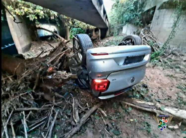 KZN police are investigating a case of culpable homicide after an officer's car rolled down an embankment on Saturday