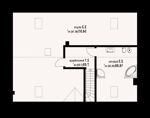 Alamowo 23 dwk - Rzut poddasza