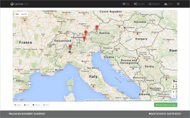 GeoPad chrome extension