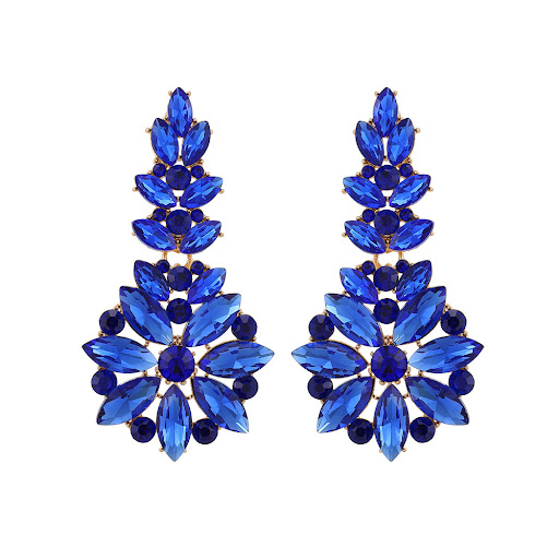 Title 1, Elegant womens floral earrings with super shin...