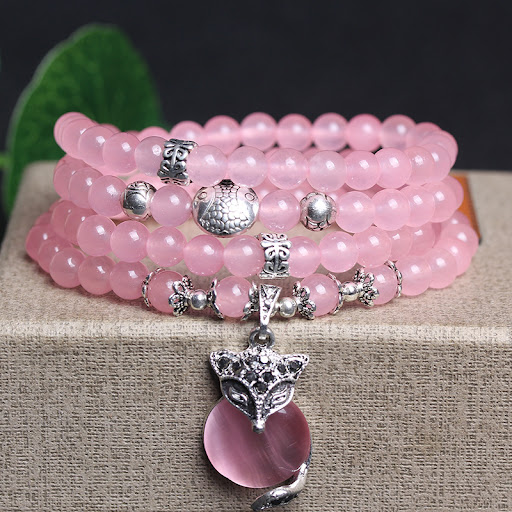 Title 3, Natuurlijke roze chalcedony armband