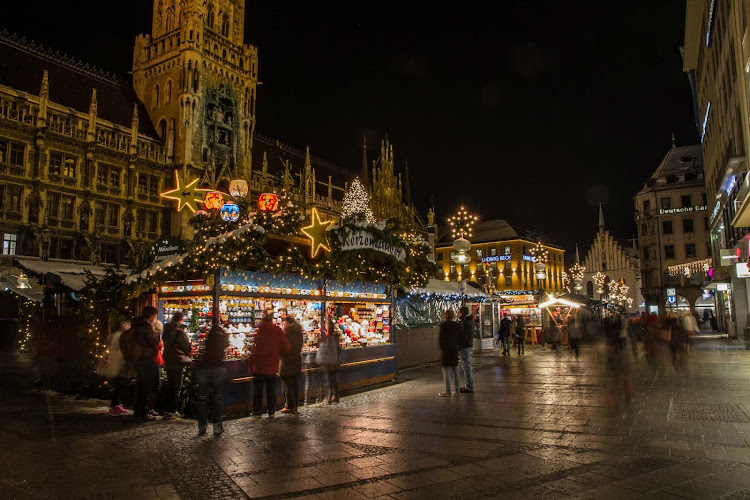 Munich's main plaza hosts one of the biggest Christmas markets in all of Germany each year.