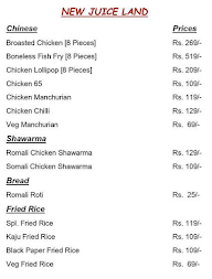 Foodz Land menu 3