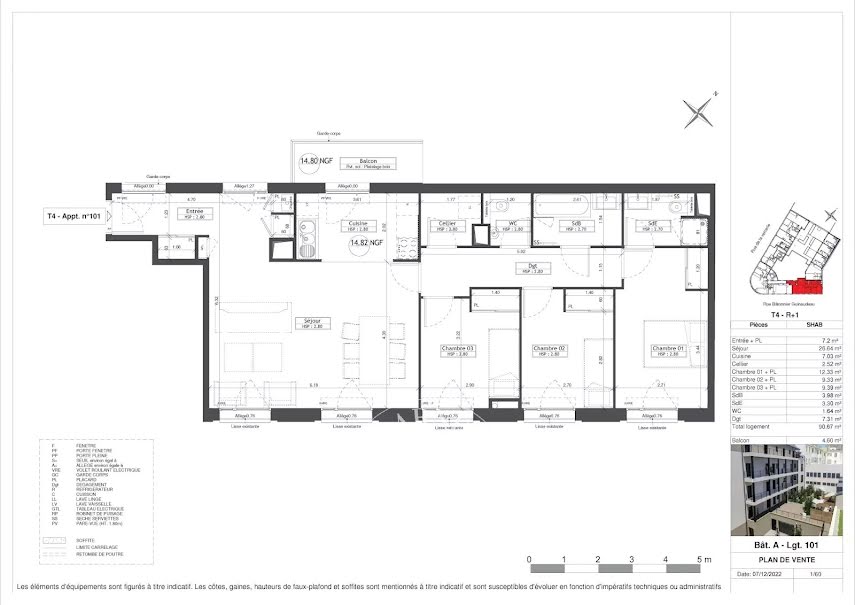 Vente appartement 4 pièces 91 m² à Nantes (44000), 535 000 €