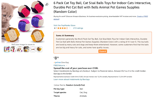 Sumz.AI – Amazon Product Review Summary