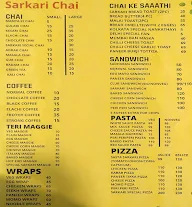 Sarkari Chai menu 3