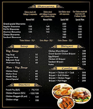 The Grand Grill menu 1