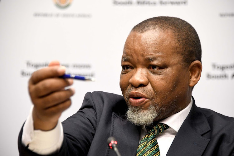 Gwede Mantashe: 'Our commitment to low carbon emissions is unwavering.' File photo.