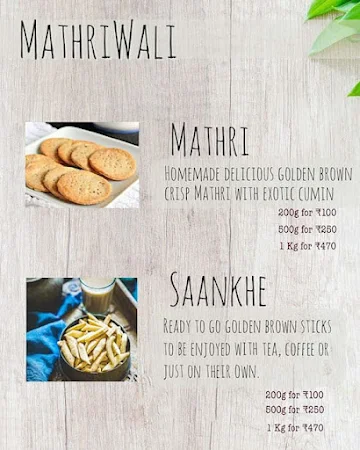 Mathriwali menu 