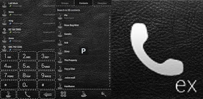 Theme of ExDialer LeatherBlack Screenshot
