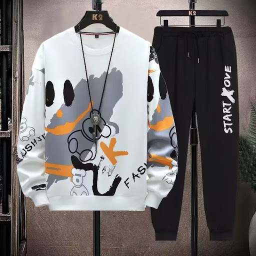 White Hoodie Black Pants
