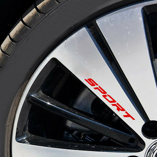 Title 5, New 4 Pcs Car Sticker Sports Font Car Body Stic...