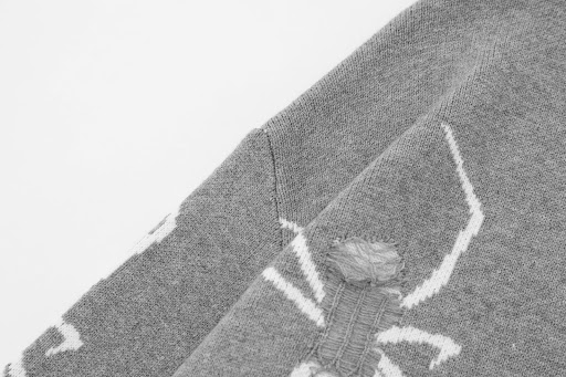 Title 3, American Street Ripped Sweater with Spider Dama...