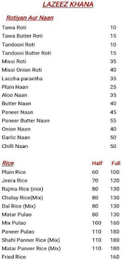 Goyal Eating Point menu 4