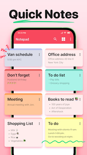 Screenshot Notebook App - Easy Notepad