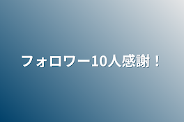 フォロワー10人感謝！