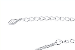 Title 7, Simple Tassel Anklet Sterling Silver Fashion, a...