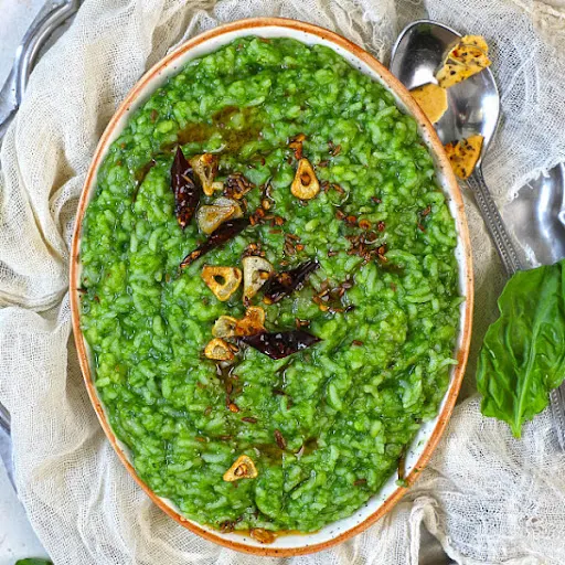 Garlic Spinach Khichdi