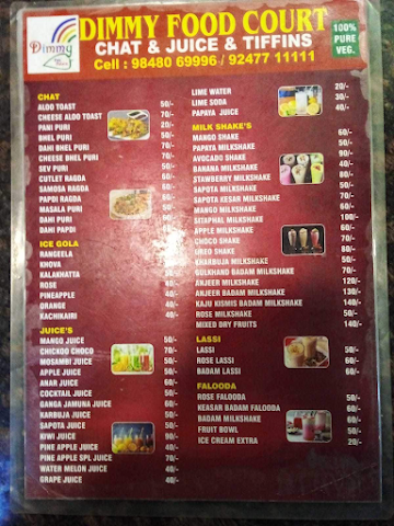 Dimmy Food Court menu 