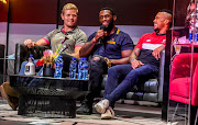 Springbok captain Siya Kolisi and his teammates are set to return to the Rugby Championship after SA reaffirmed commitment to the event. Kolisi, is pictured with Pieter Janse Van Vuuren and Elton Jantjies. 