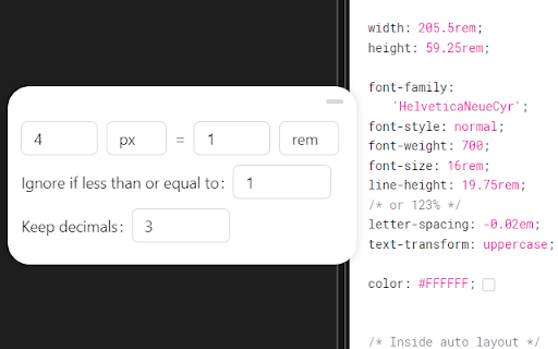 CSS Unit Converter