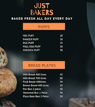 Just Bakers menu 3