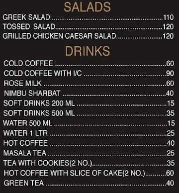 Nims Cafe menu 