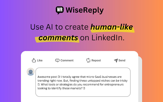 WiseReply - LinkedIn Comment Generator