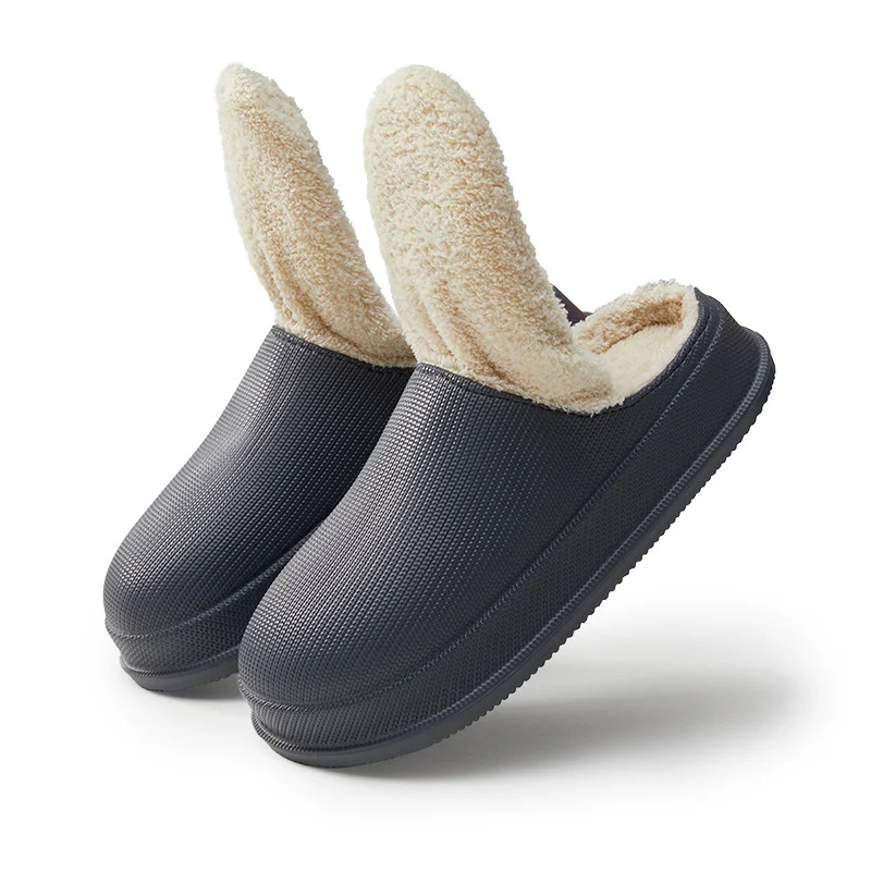 Waterdichte warme katoenen slippers met dikke antislipzool voor dames en heren. Warme en veilige voeten in de winter.