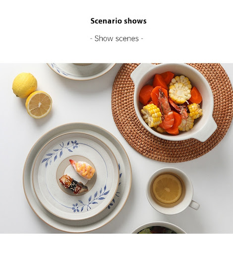 Title 8, Retro Simple Rice Bowl Plate Household, classic...