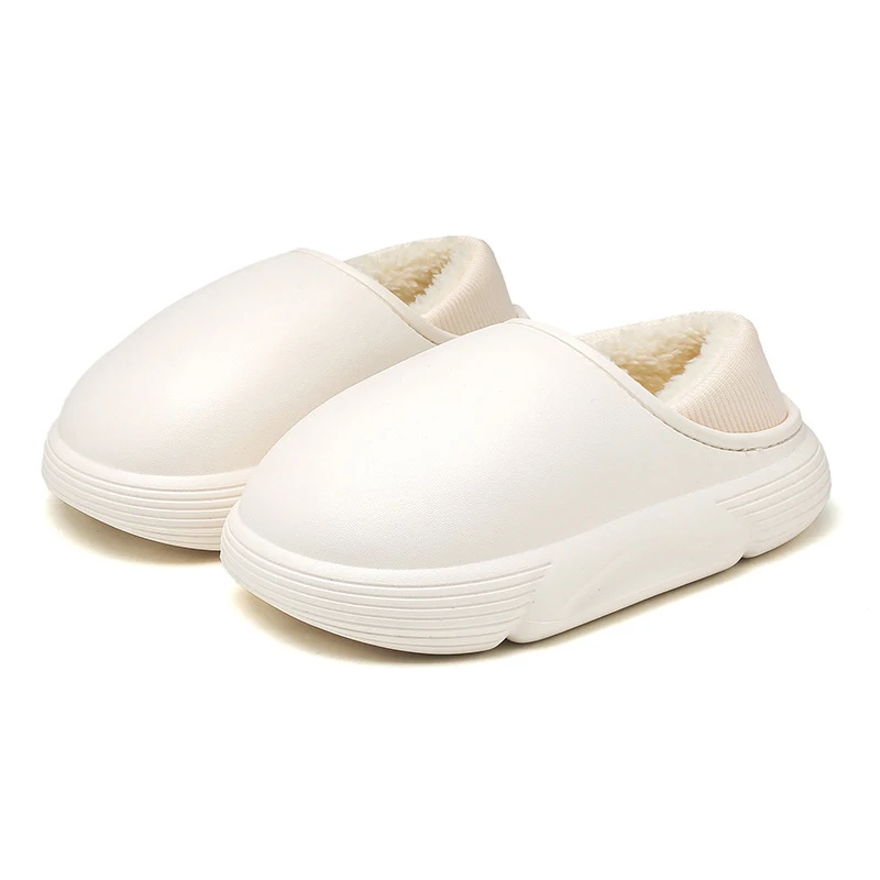 Boys and Girls Indoor Non-slip Waterproof Woolen Slippers, perfect for home use. Keep your child's feet warm and safe wi