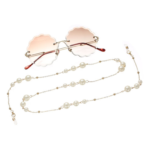 Title 5, Pearl Mask Chain Sunglasses Accessories. Secure...