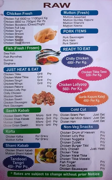 Zaika menu 