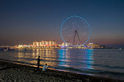 Ain Dubai, the world's highest observation wheel, seen from JBR Beach. 