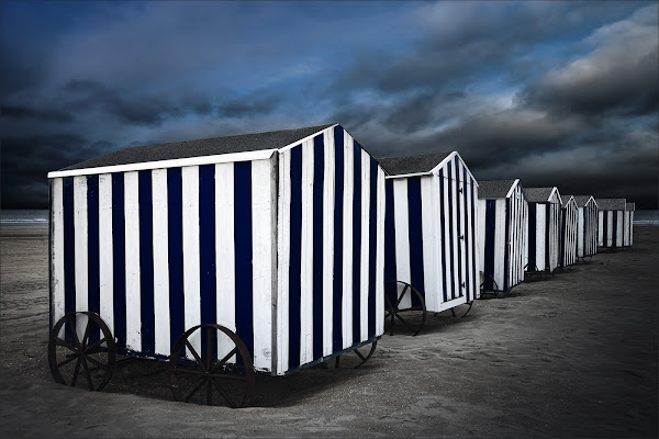 Cabine autentiche e uniche sulla spiaggia di gilclaes