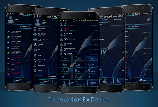 Dialer MetalGate Blue theme