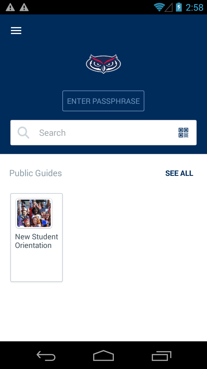 FAU Owl Guides Screen 1