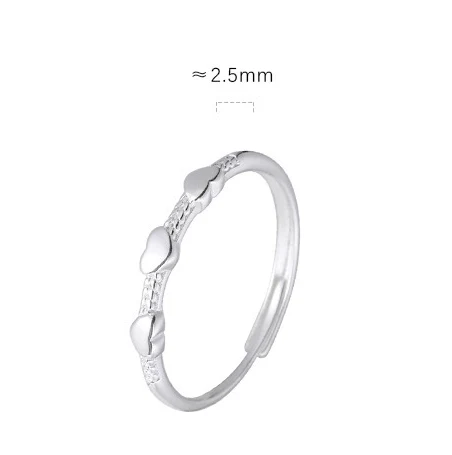Title 1, Sterling zilveren strik liefde hartvormige ring...