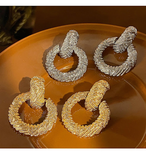Title 4, Exaggerated High-grade Round Ring Earrings offe...