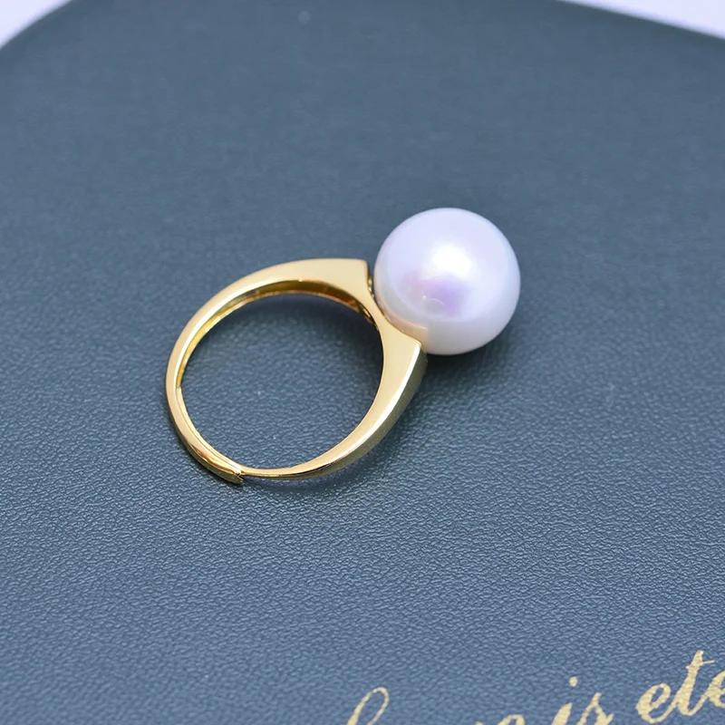 Title 4, Bague perle deau douce blanche 12-13mm. Cercle...