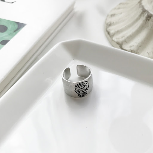 Title 2, Korean Style S925 Sterling Silver Brushed Frost...