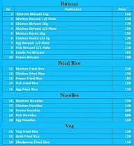 Vaniyambadi Dum Biriyani menu 2