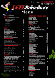 Tezz Bahadurr menu 1