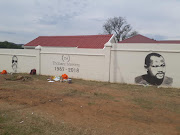 A giant mural of Thobani in his home town of Fort Beaufort in the Eastern Cape.