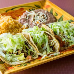 Trio Taco Plate with 3 Tacos