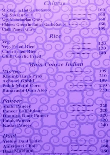 Divine Lounge & Bar menu 