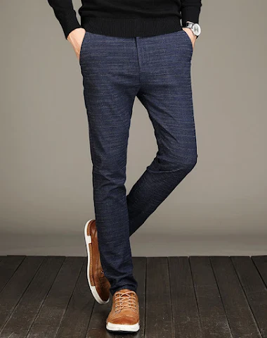 Men's casual pants Slim small strai - 2